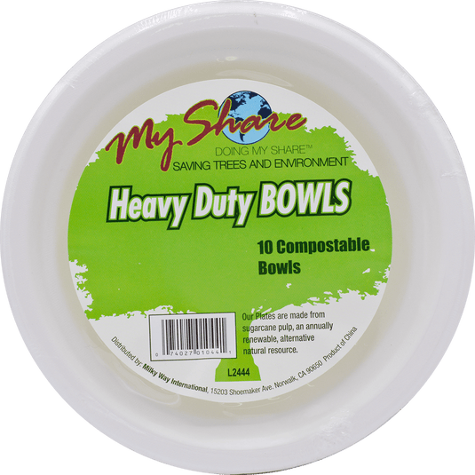 My Share Biodegradable Heavy Duty Bowls - 13.5oz - 10 Count - Multiple Pack Sizes - Polar