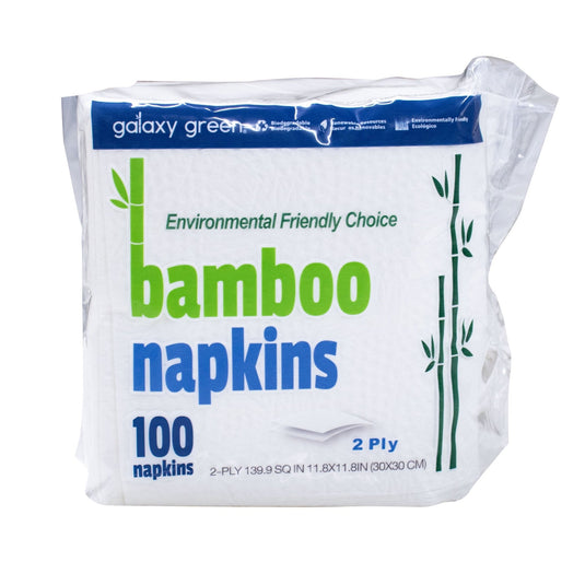 Galaxy Green Bamboo Napkins - 2-Ply - 100 count - 12 Pack - Polar