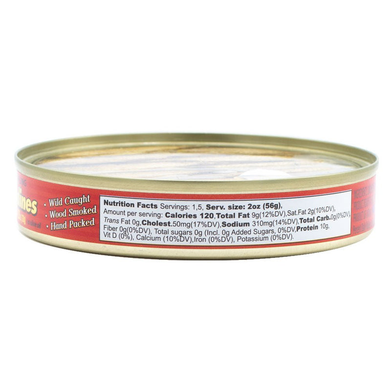 Load image into Gallery viewer, Brisling Sardines Smoked in Olive Oil - 4.23 oz - 12 Pack - Polar