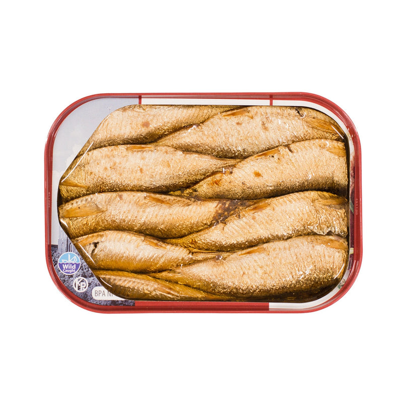 Load image into Gallery viewer, Smoked Brisling Sardines in Canola Oil, Wild Caught - 3.52 oz - 12 Pack - Polar