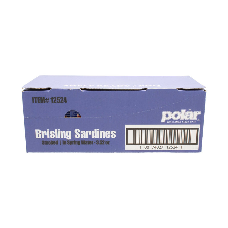 Load image into Gallery viewer, Smoked Brisling Wild Caught Sardines in Spring Water - 3.52 oz Can - 12 Pack - Polar