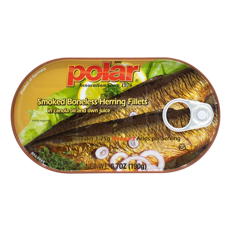 Load image into Gallery viewer, Smoked Boneless Herring Fillets in Canola Oil - 6.7 oz - Multiple Packs Sizes - Polar
