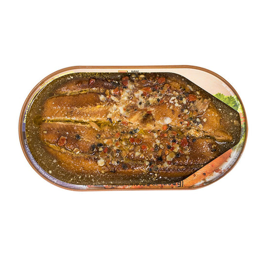 Smoked and Peppered Herring Fillets - 7.05 oz - Multiple Pack Sizes - Polar