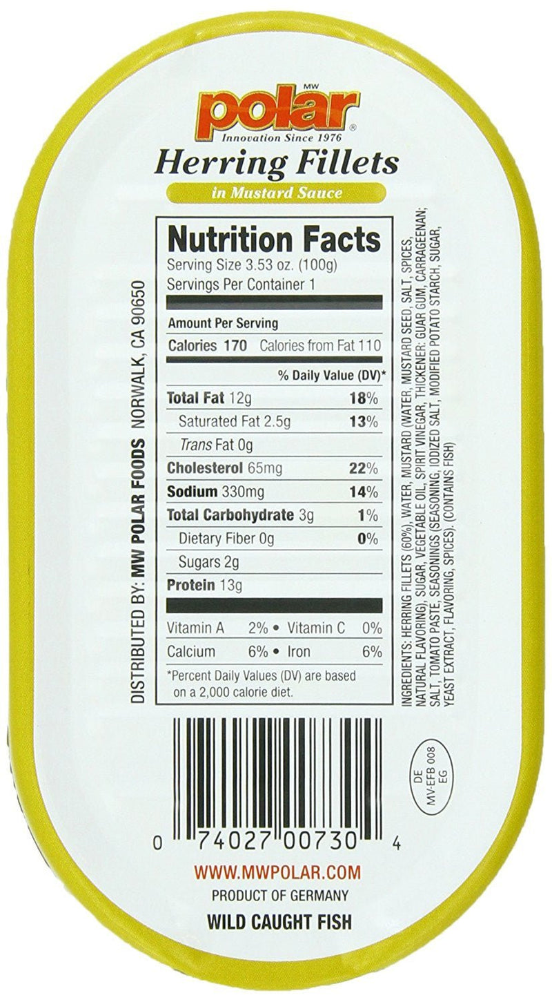 Load image into Gallery viewer, Herring in Mustard Sauce - 3.53 oz - Multiple Pack Sizes - Polar