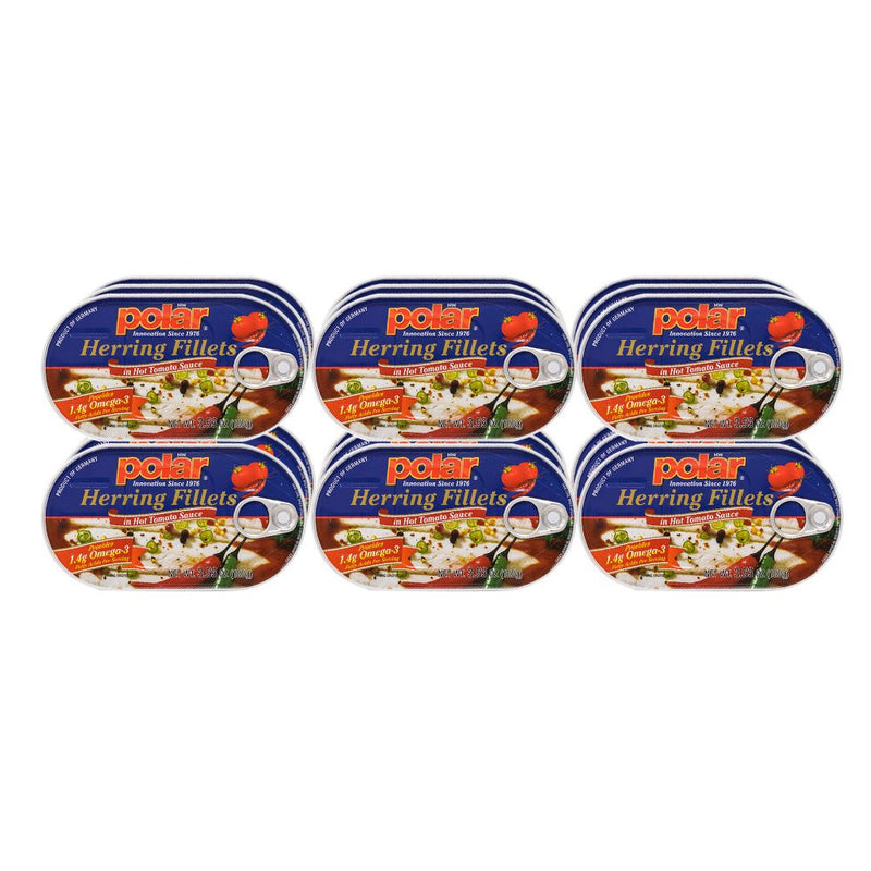 Load image into Gallery viewer, Herring in Hot Tomato Sauce - 3.53 oz - Multiple Pack Sizes - Polar

