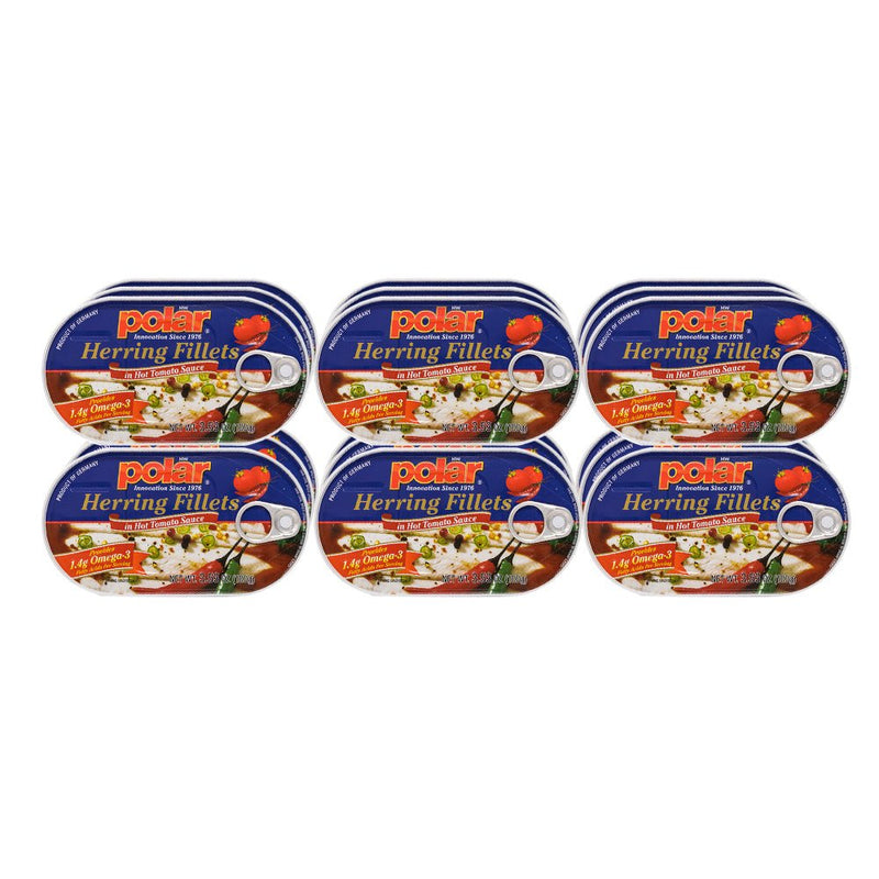 Load image into Gallery viewer, Herring in Hot Tomato Sauce - 3.53 oz - Multiple Pack Sizes - Polar