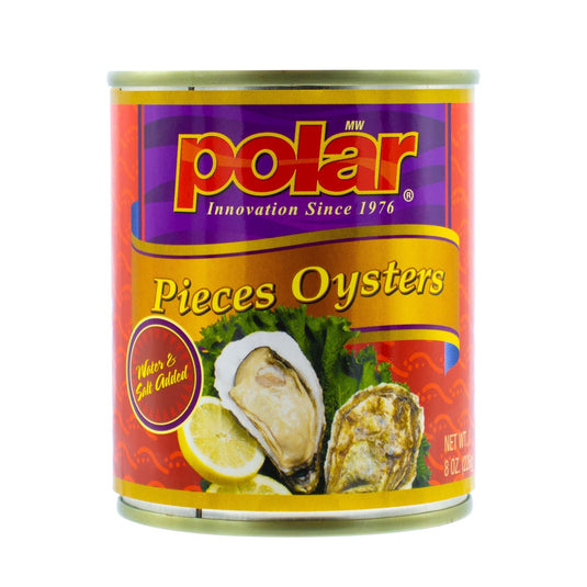 Boiled Pieces Oysters - 8 oz - 12 Pack - Polar