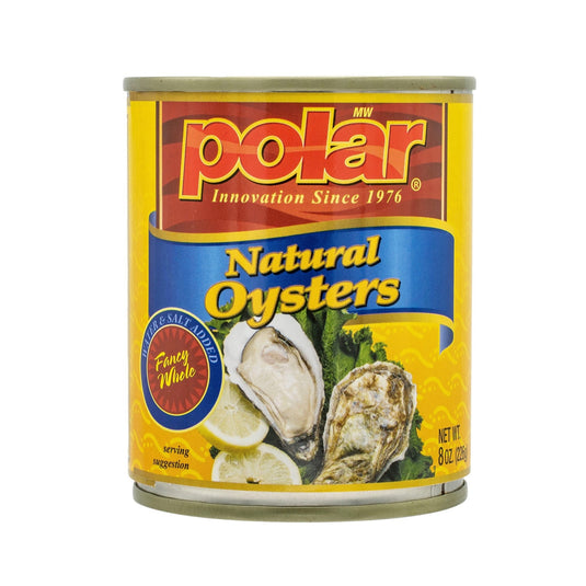 Boiled Whole Oysters - 8 oz - 12 Pack - Polar