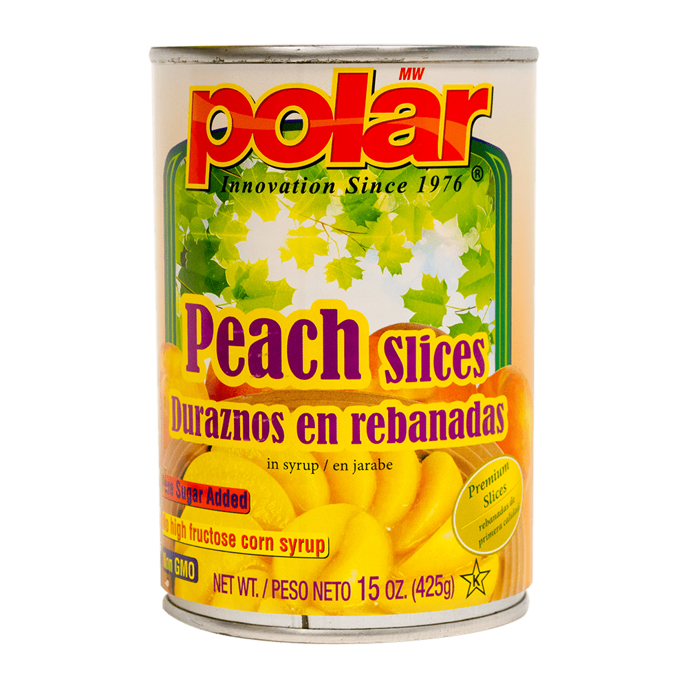 Peach Slices in Light Syrup 15 oz (Pack of 6 or 12) | MW Polar