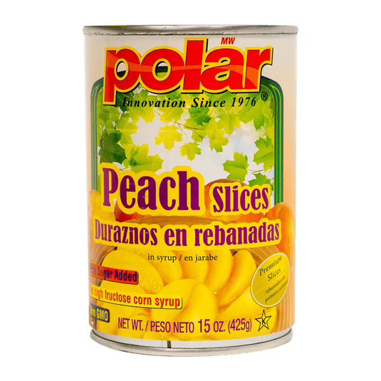 Peach Slices in Light Syrup - 15 oz - Multiple Pack Sizes - Polar