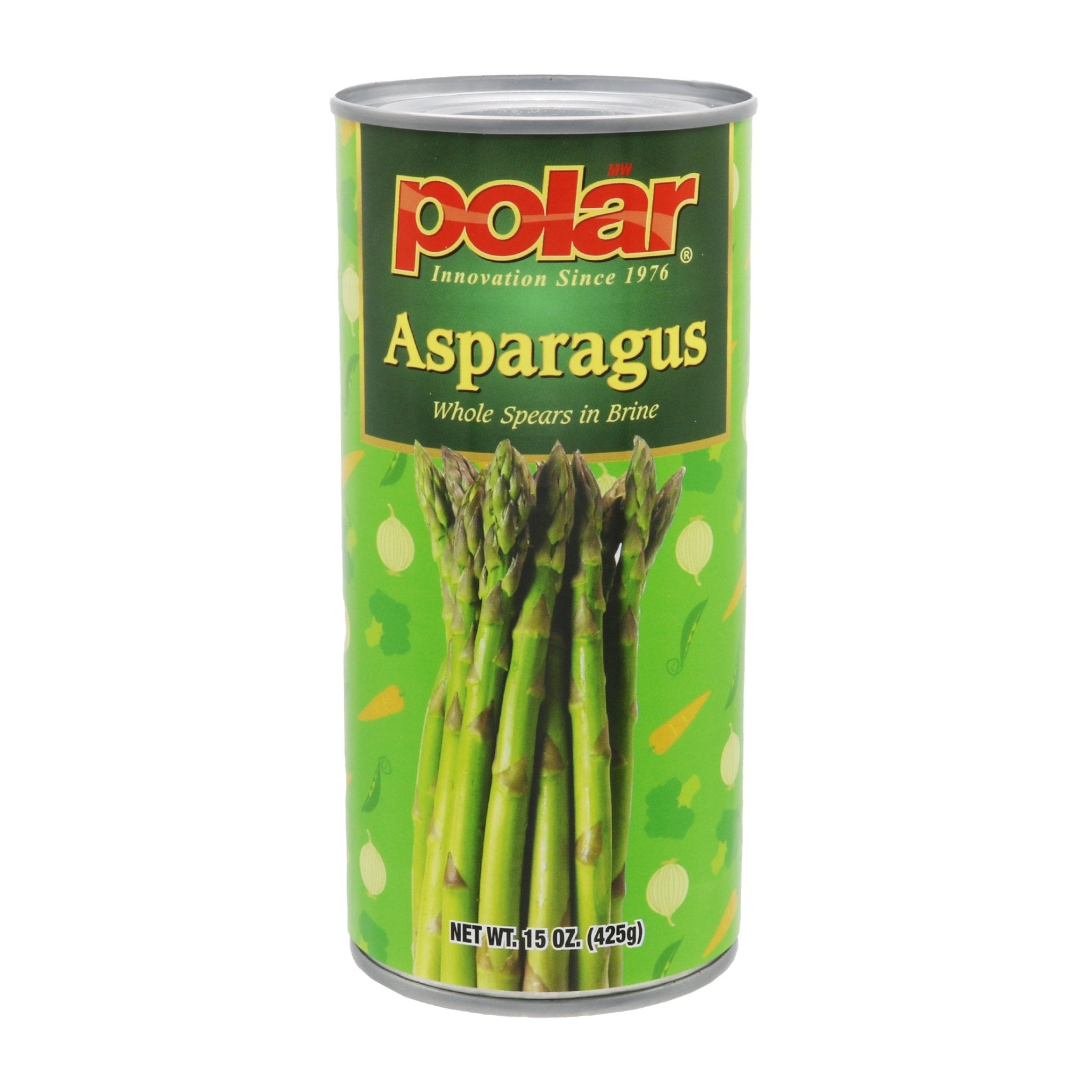 Green Asparagus Whole Spears in Brine 15 oz (Pack of 12) | MW Polar