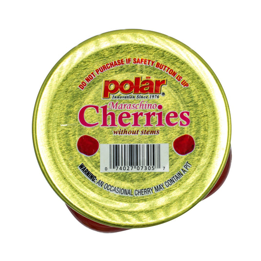 Red Maraschino Cherries Without Stems - 7 oz - 12 Pack - Polar