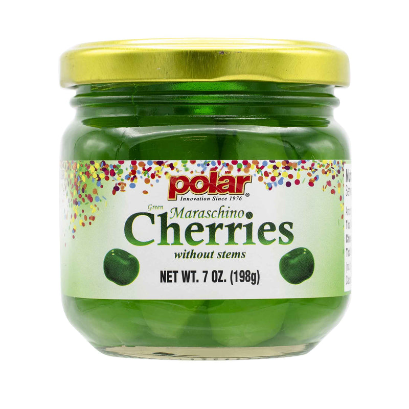 Load image into Gallery viewer, Green Maraschino Cherries Without Stems - 7 oz - 12 Pack - Polar
