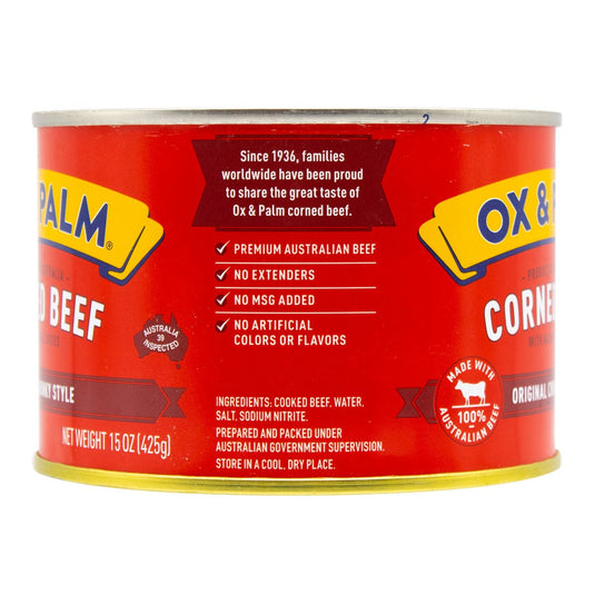 Ox & Palm Corned Beef Original Chunky Style - 15 oz - Multiple Pack Sizes - Polar