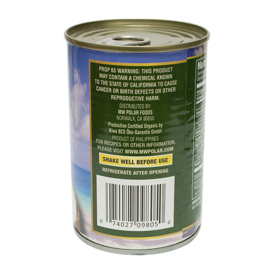 Coconut Milk Organic Premium - 13.5 fl oz - Multiple Pack Sizes - Polar