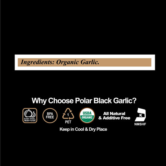 Polar Organic Black Garlic - 5 oz - Mutiple Pack Sizes - Polar