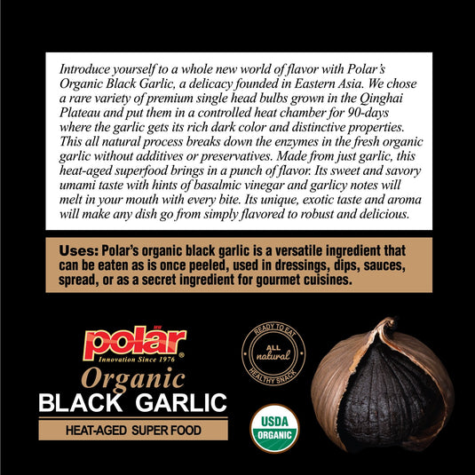 Polar Organic Black Garlic - 5 oz - Mutiple Pack Sizes - Polar