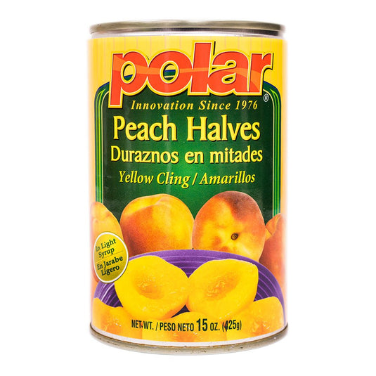 Peach Halves in Light Syrup - 15 oz - Multiple Pack Sizes - Polar