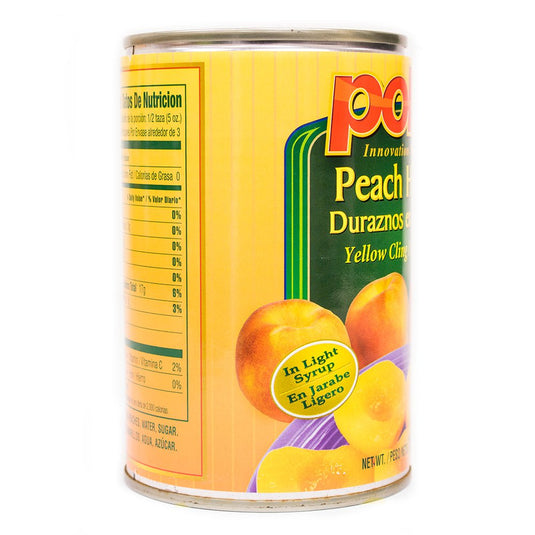 Peach Halves in Light Syrup - 15 oz - Multiple Pack Sizes - Polar