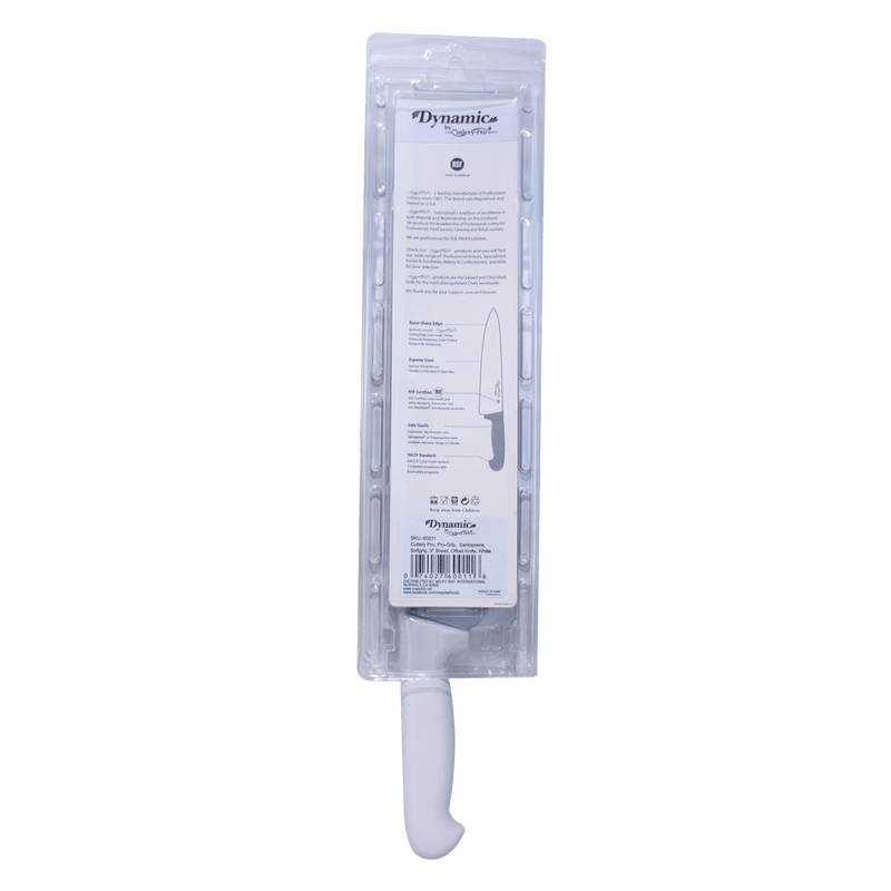 Load image into Gallery viewer, Dynamic Pro-Grip - Santoprene Softgrip - 9" Bread Offset Knife - White - Polar