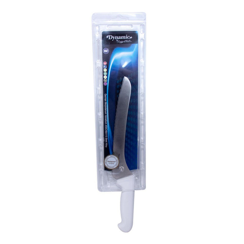 Load image into Gallery viewer, Dynamic Pro-Grip - Santoprene Softgrip - 9" Bread Offset Knife - White - Polar