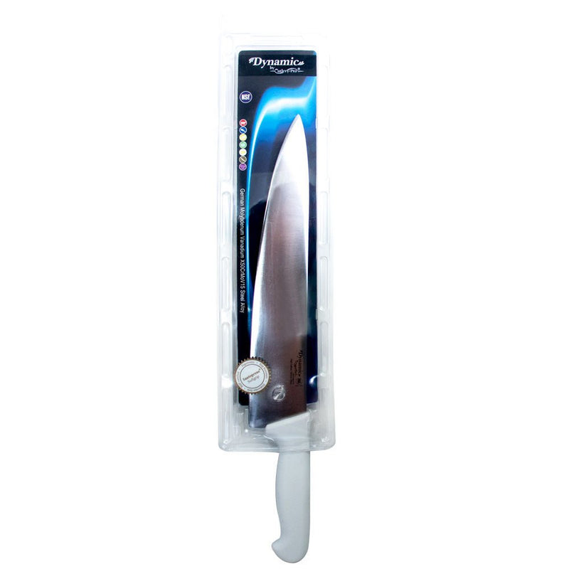 Load image into Gallery viewer, Dynamic Pro-Grip , Santoprene, Softgrip 12" Chef's Knife, White - Polar