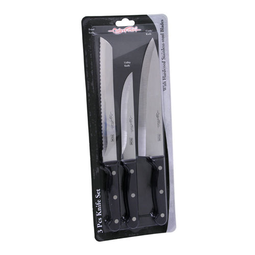 Cutlery Pro - 3-Piece Knife Set - Black - Polar