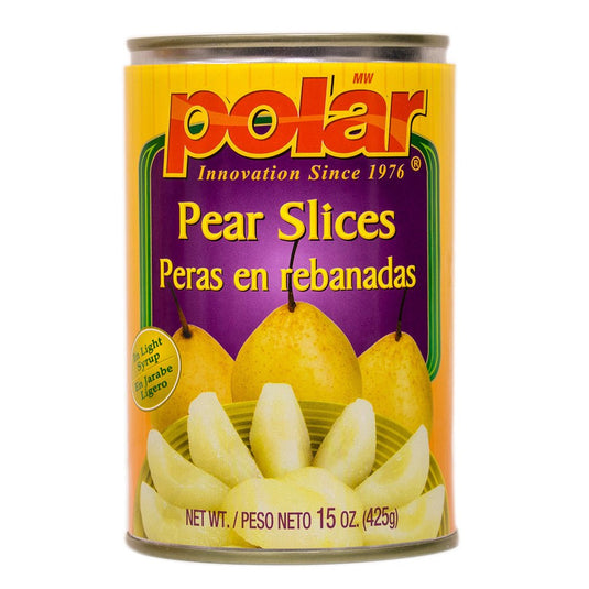 Pear Slices in Light Syrup - 15 oz - 12 Pack - Polar