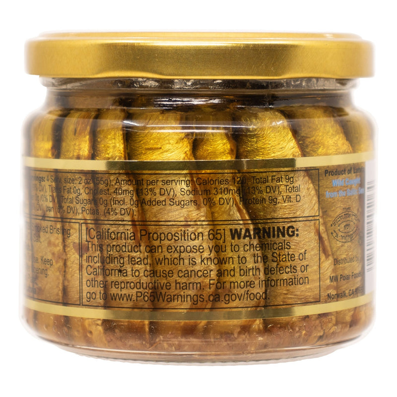 Load image into Gallery viewer, Polar Smoked Brisling Sardines in Olive Oil in Jar 3/9.5oz - 3 Pack - Polar