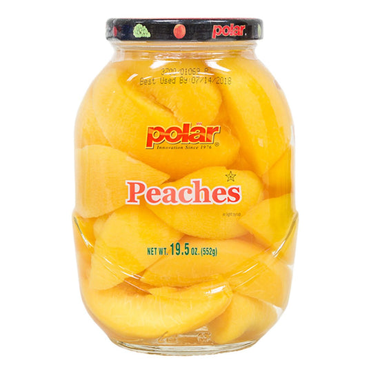 Peaches in Light Syrup - 20 oz - 6 Pack - Polar