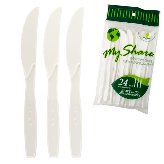 My Share Disposable PSM Cornstarch Jumbo Knives 24 count (Pack of 1, 6, or 48) - Polar