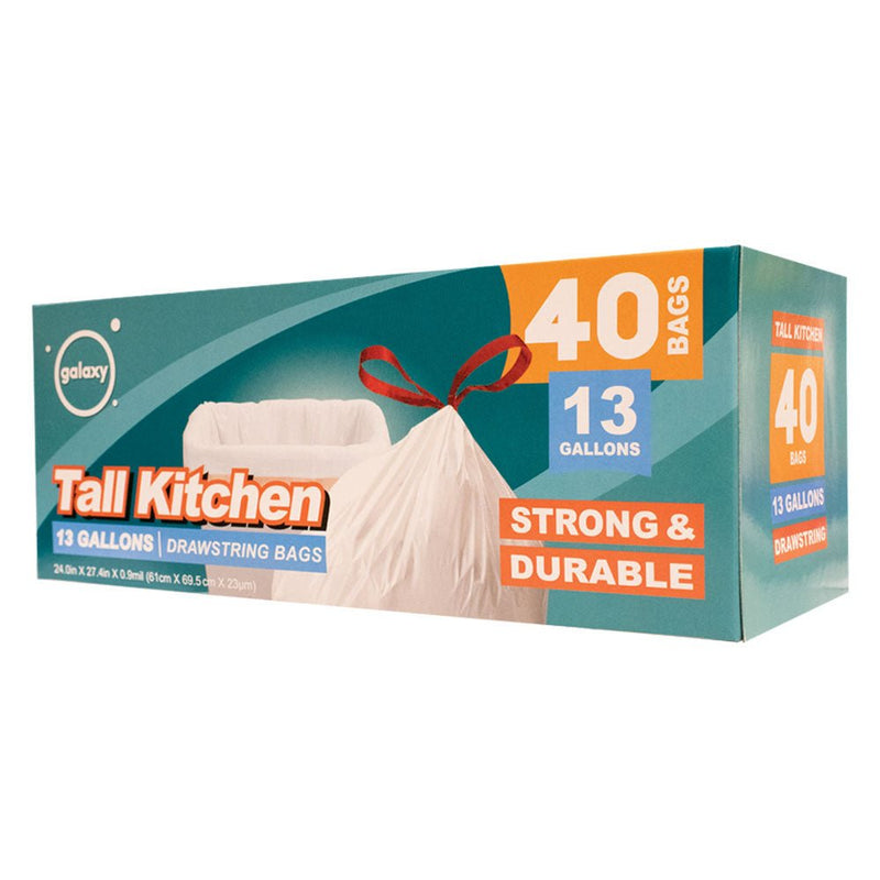 Load image into Gallery viewer, Tall Kitchen Drawstring Trash Bag - 13 Gallon - Multiple Pack Sizes - Polar
