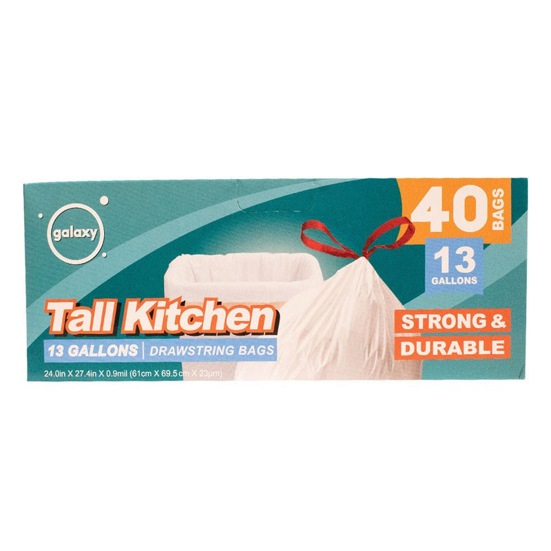 Load image into Gallery viewer, Tall Kitchen Drawstring Trash Bag - 13 Gallon - Multiple Pack Sizes - Polar
