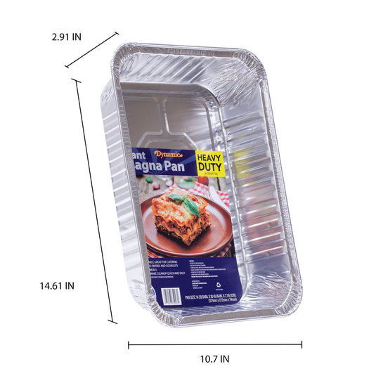 Dynamic Heavy Duty Aluminum Giant Lasagna Pans - 14.61