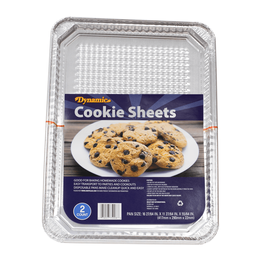 Dynamic Half Size Aluminum Cookie Sheets - 16.24” x 11.42” x 0.86" – 24 Pack - Polar