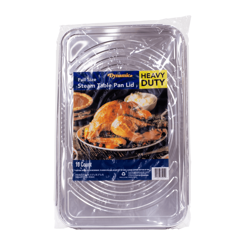 Load image into Gallery viewer, Dynamic Aluminum Full Size Steam Table Lid - 21.27" x 13.31" x 0.73" - 50 Pack - Polar