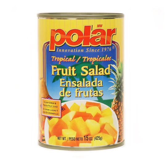 Tropical Fruit Salad in Syrup and Juice 15 oz (Pack of 6 or 12) - Polar