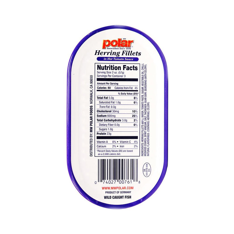 Load image into Gallery viewer, Herring in Hot Tomato Sauce - 6 oz - 14 Pack - Polar
