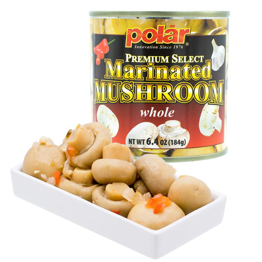 Premium Select Marinated Mushrooms - 6.4 oz - 12 Pack - Polar