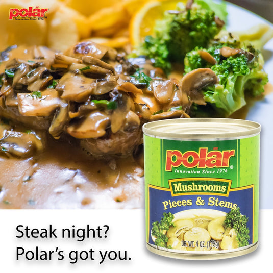 Pieces and Stems Mushrooms - 4 oz - 12 Pack - Polar