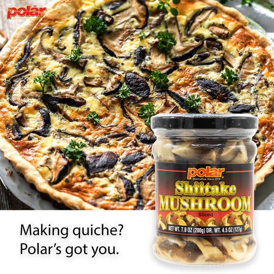 Sliced Shiitake Mushrooms in Jar 7 oz (Pack of 6 or 12) - Polar