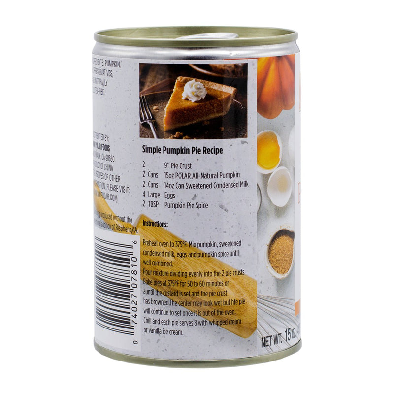 Load image into Gallery viewer, 100 % Pure All Natural Pumpkin - 15 oz - 12 Pack - Polar