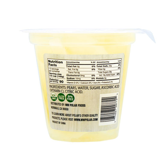 Sliced Pears in Light Syrup - 7 oz - 12 Pack - Polar