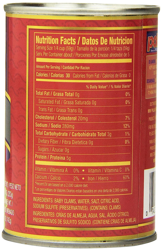 Whole Baby Clams - 10 oz - 12 Pack