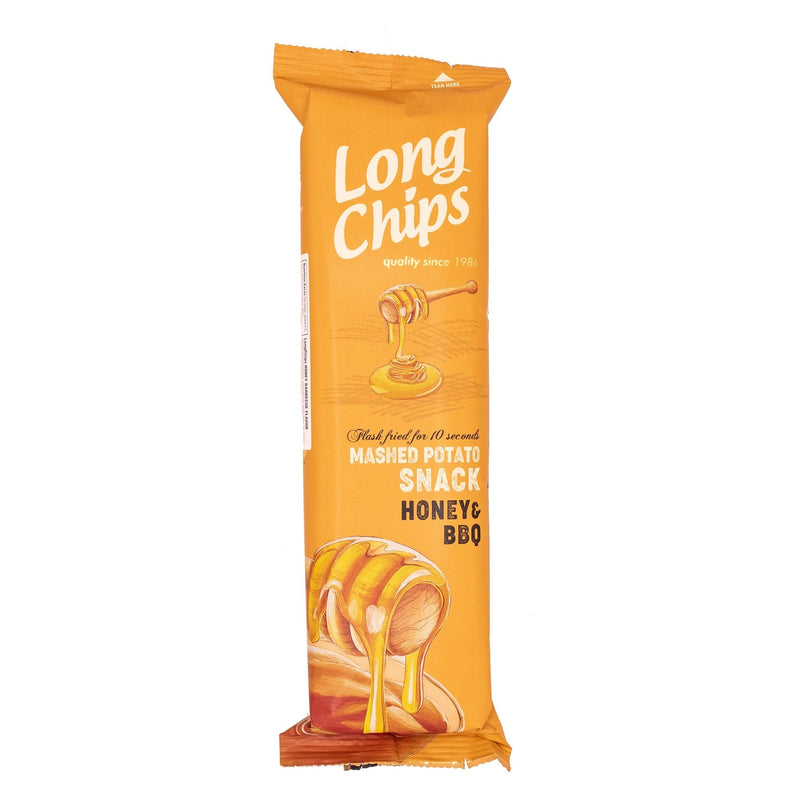 Load image into Gallery viewer, Long Chips Mashed Potato Snack Honey &amp; BBQ Flavor - 2.6 oz - 20 Pack - Polar
