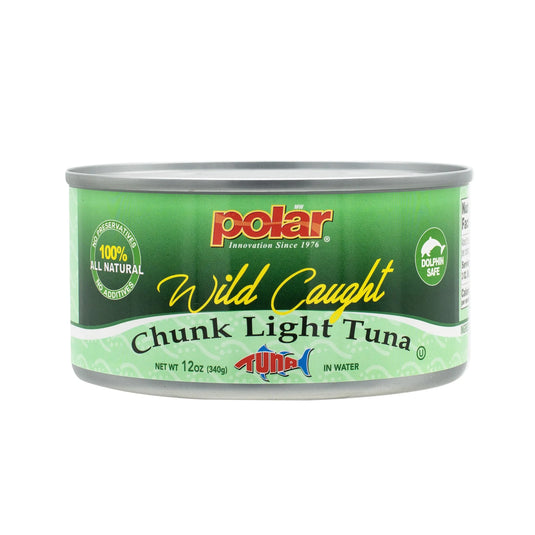 Chunk Light Tuna 12 oz (Pack of 6 or 12) - Polar