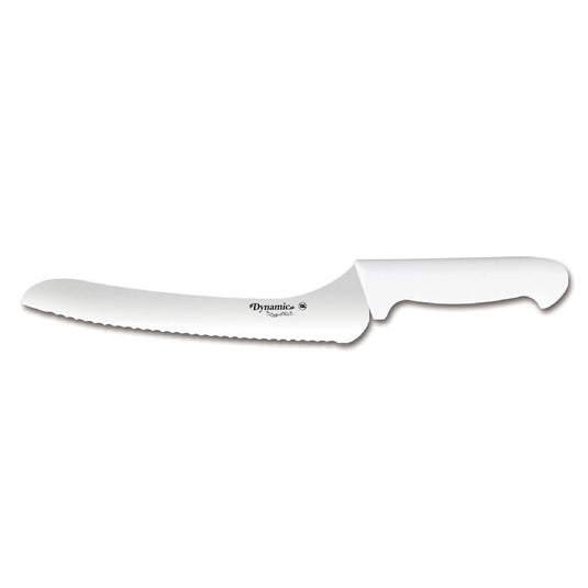 Dynamic Pro-Grip - Santoprene Softgrip - 9" Bread Offset Knife - White - Polar