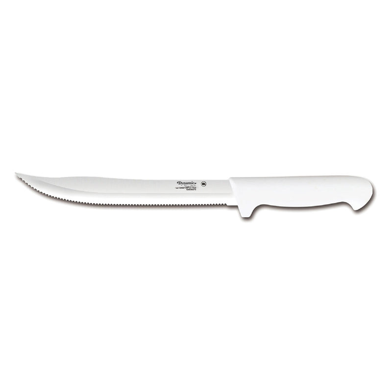 Load image into Gallery viewer, Dynamic Pro-Grip, Santoprene, 9" Utility Slicer, Serrated knife, White - MWPolar