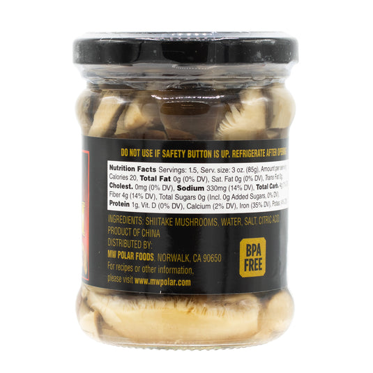 Sliced Shiitake Mushrooms in Jar 7 oz (Pack of 6 or 12) - Polar