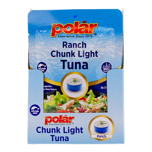 Polar Chunk Light Tuna Snack Pouch Ranch Flavor- Pack of 24